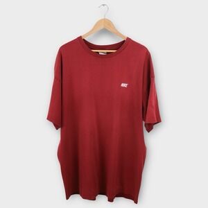 Vintage Nike Mini Swoosh T-Shirt XXL Red Embroidered Y2K Minimal Streetwear
